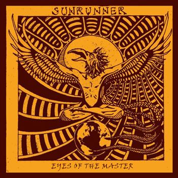 A yellow and black cover of sunrunner 's eyes of the master.